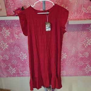 Elegant Red Casual Dress for Women